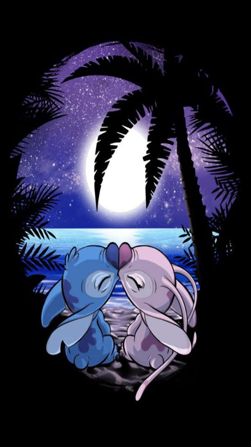 Stitchand Angel Romantic Beach Night Wallpaper