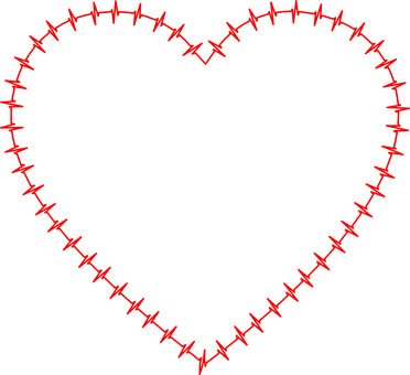 Stitched Heart Outline PNG