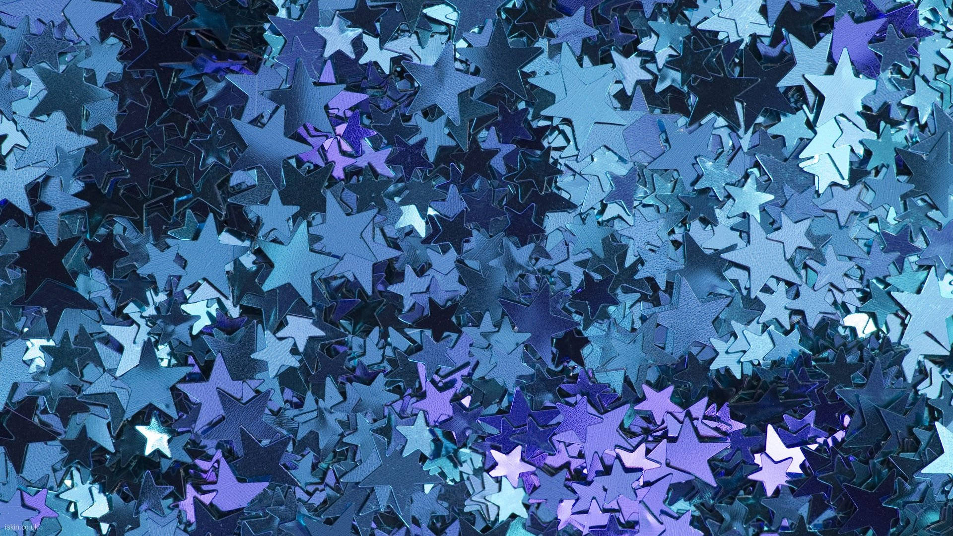 Stjerne Glitter Blå Æstetisk Pc Wallpaper