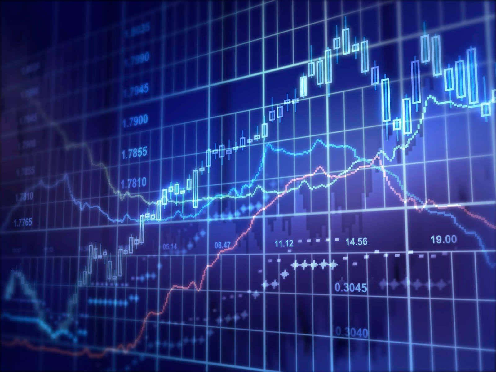 Aandelenmarkt Analyse Grafieken Achtergrond