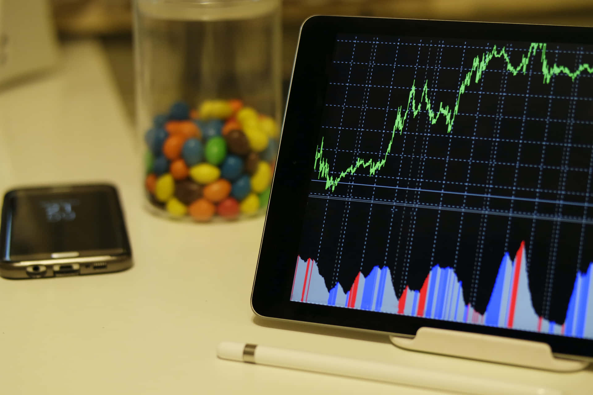 Stock Market Analysison Tablet Wallpaper