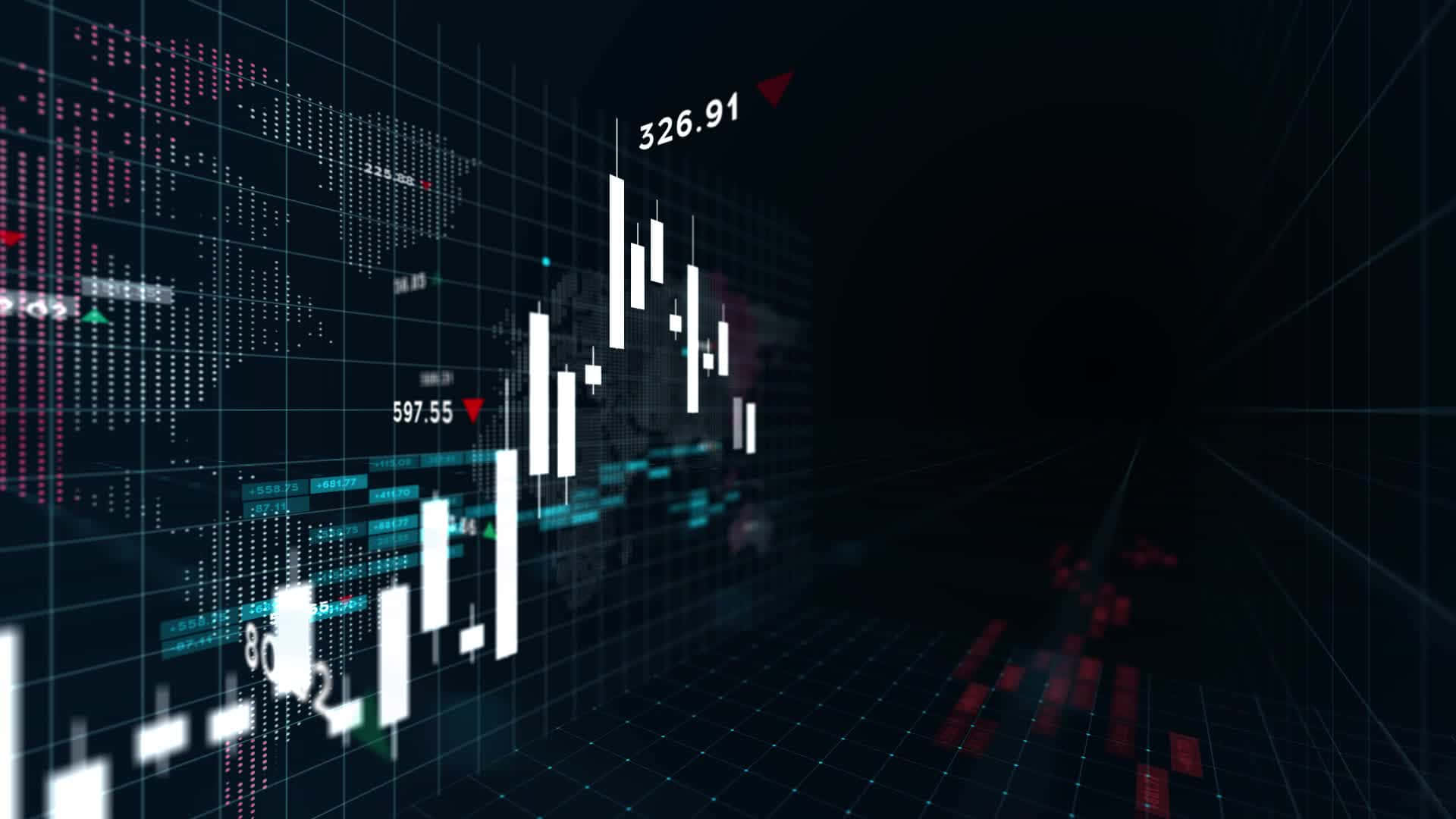 A Stock Market Chart With A Dark Background