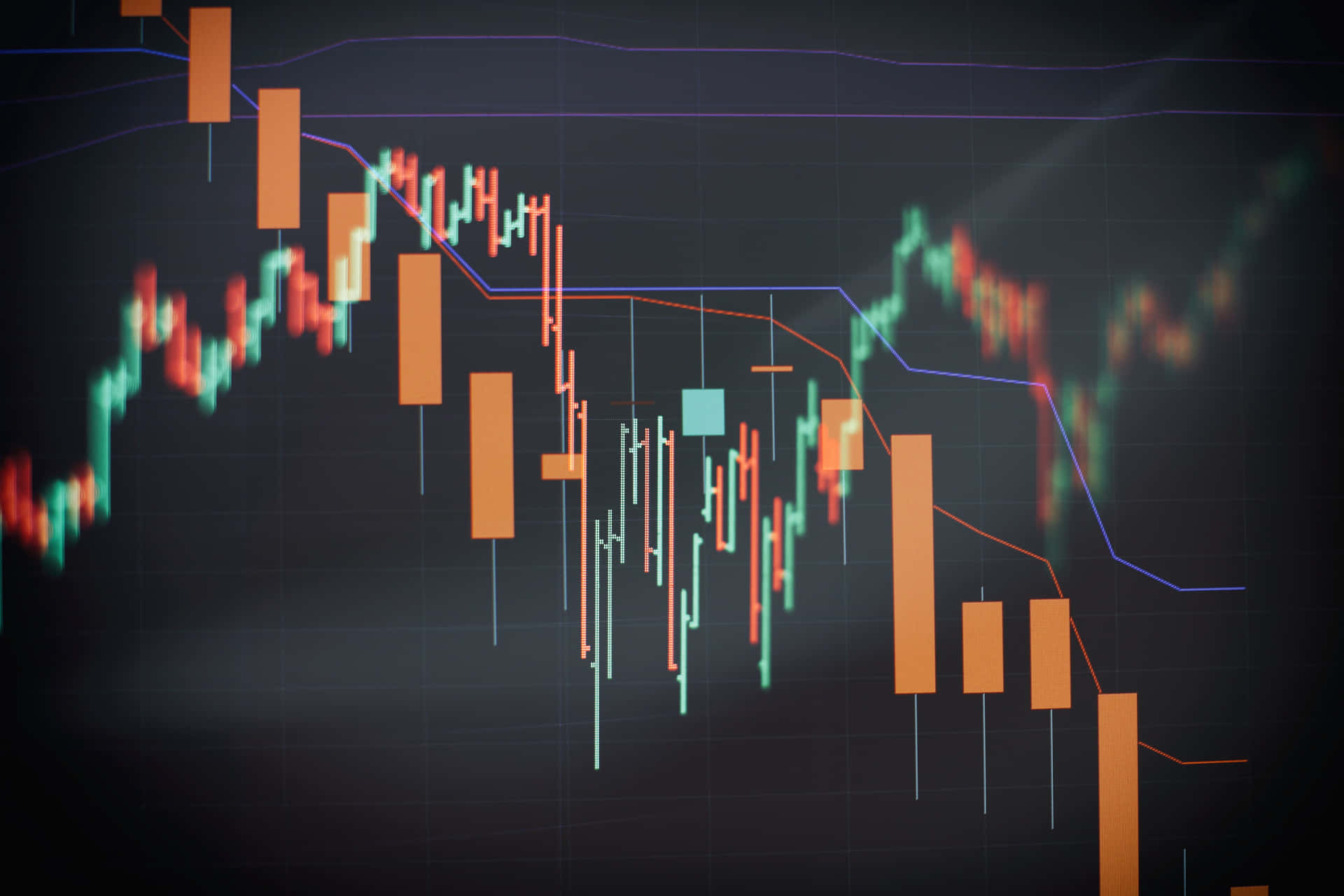 Stock Market Candlestick Chart Wallpaper