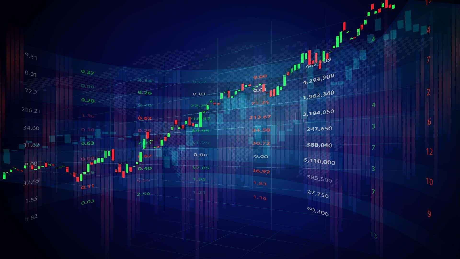 Stock Market Candlestick Chart Growth Wallpaper