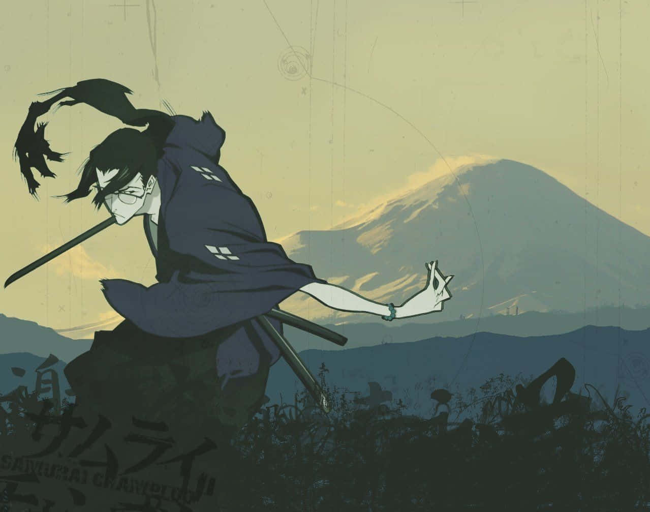 Stoic Samurai Jin Artistically Portrayed In Samurai Champloo Wallpaper Wallpaper
