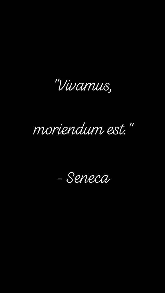 Stoicisme Seneca Citat: 'Lev som om du skulle dø i morgen.' Wallpaper