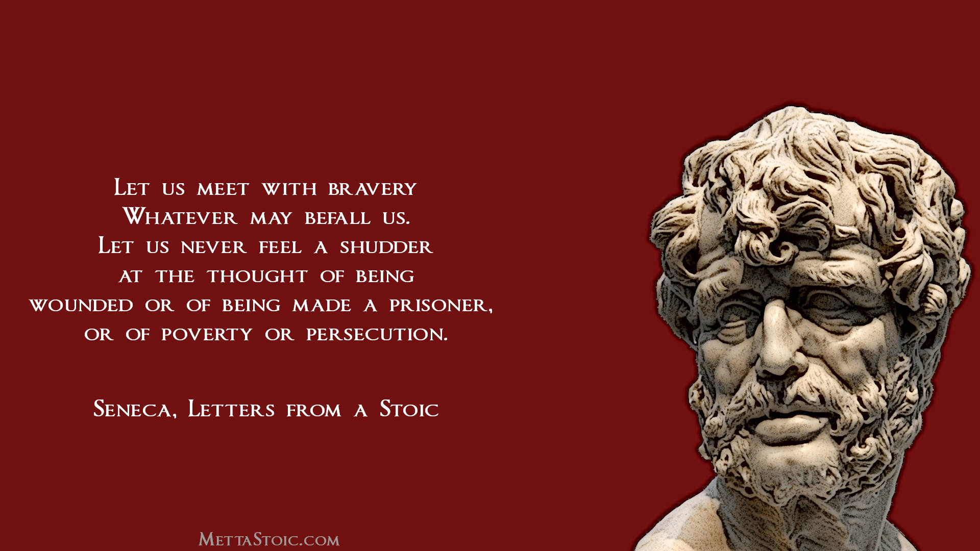 Stoicism Seneca Quote Bravery Wallpaper