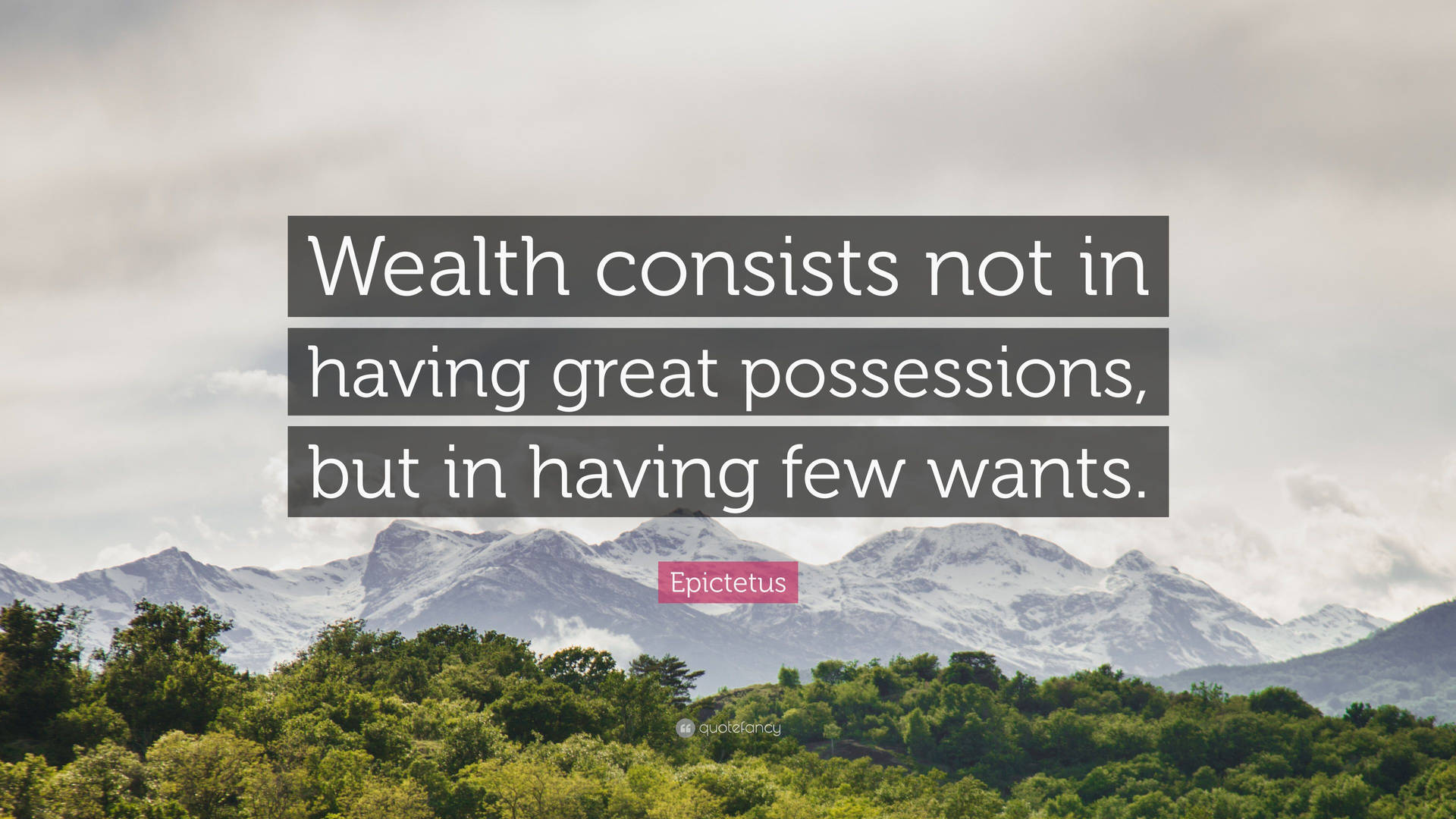 Wealth And Wants Stoicism Wallpaper