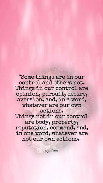 Things In Our Control Stoicism Wallpaper