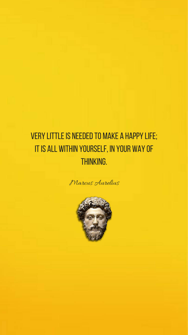 Happy Life Stoicism Quote Wallpaper
