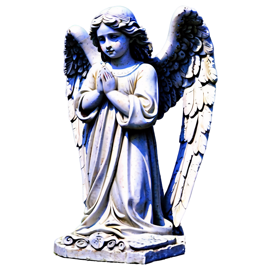 Stone Angel Garden Statue Png Lrf PNG