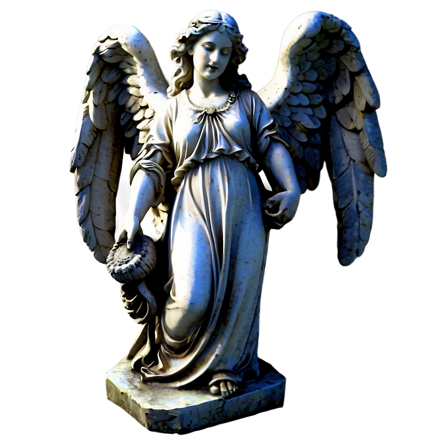 Stone Angel Garden Statue Png Yya70 PNG