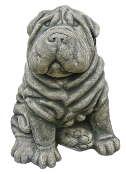Stone Bulldog Sculpture PNG