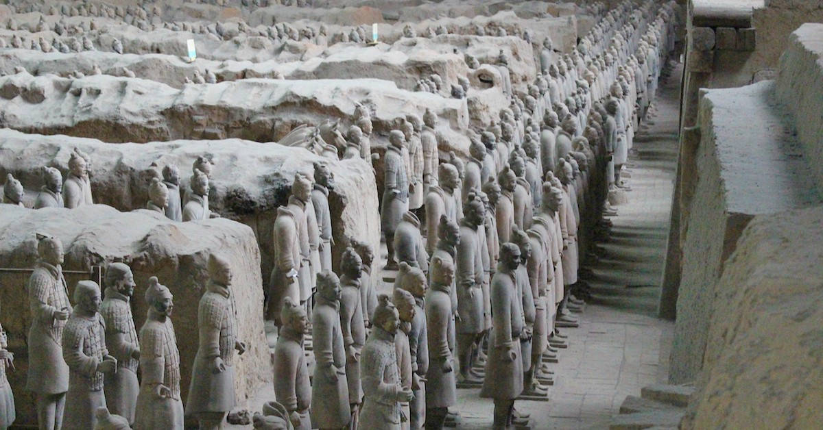 Stone Chinese Warriors In Xian