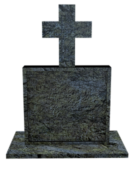 Stone Cross Tombstone Texture PNG