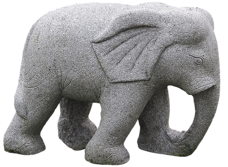 Stone Elephant Sculpture PNG