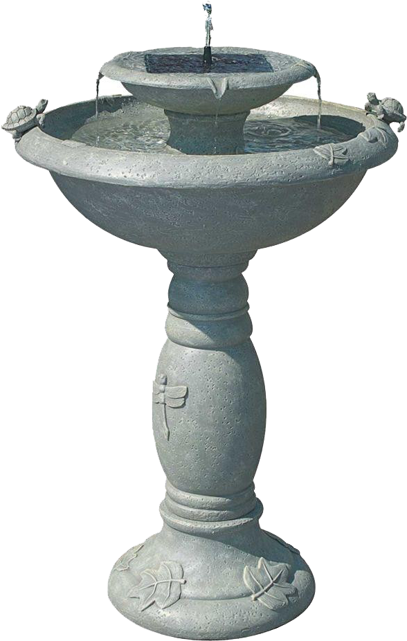 Stone Garden Fountain Design PNG