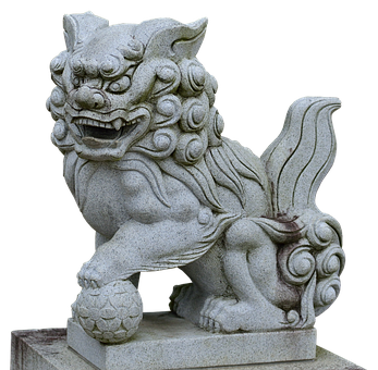 Stone Lion Statue Guardian Sculpture PNG