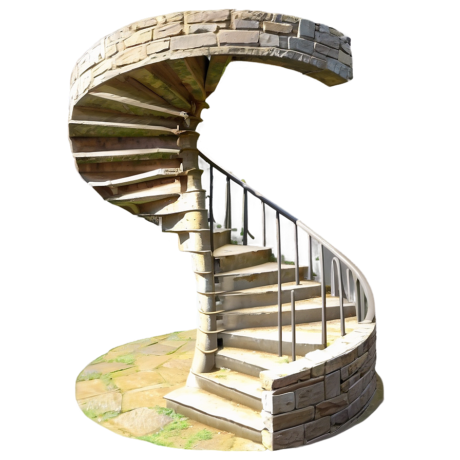 Stone Spiral Staircase Png Rjm21 PNG