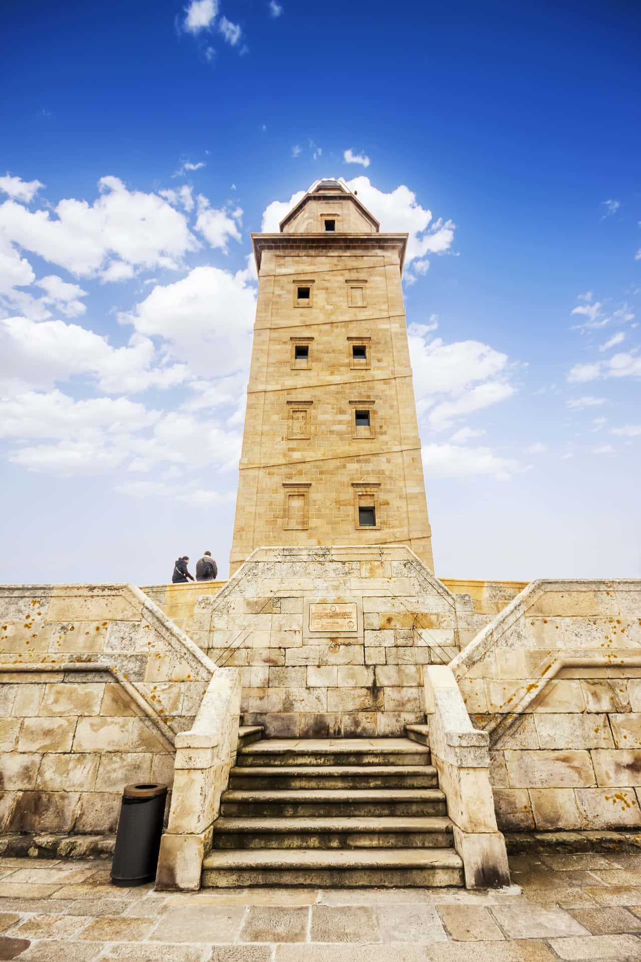 Stone Stairway Leading To The Tower Of Hercules Wallpaper