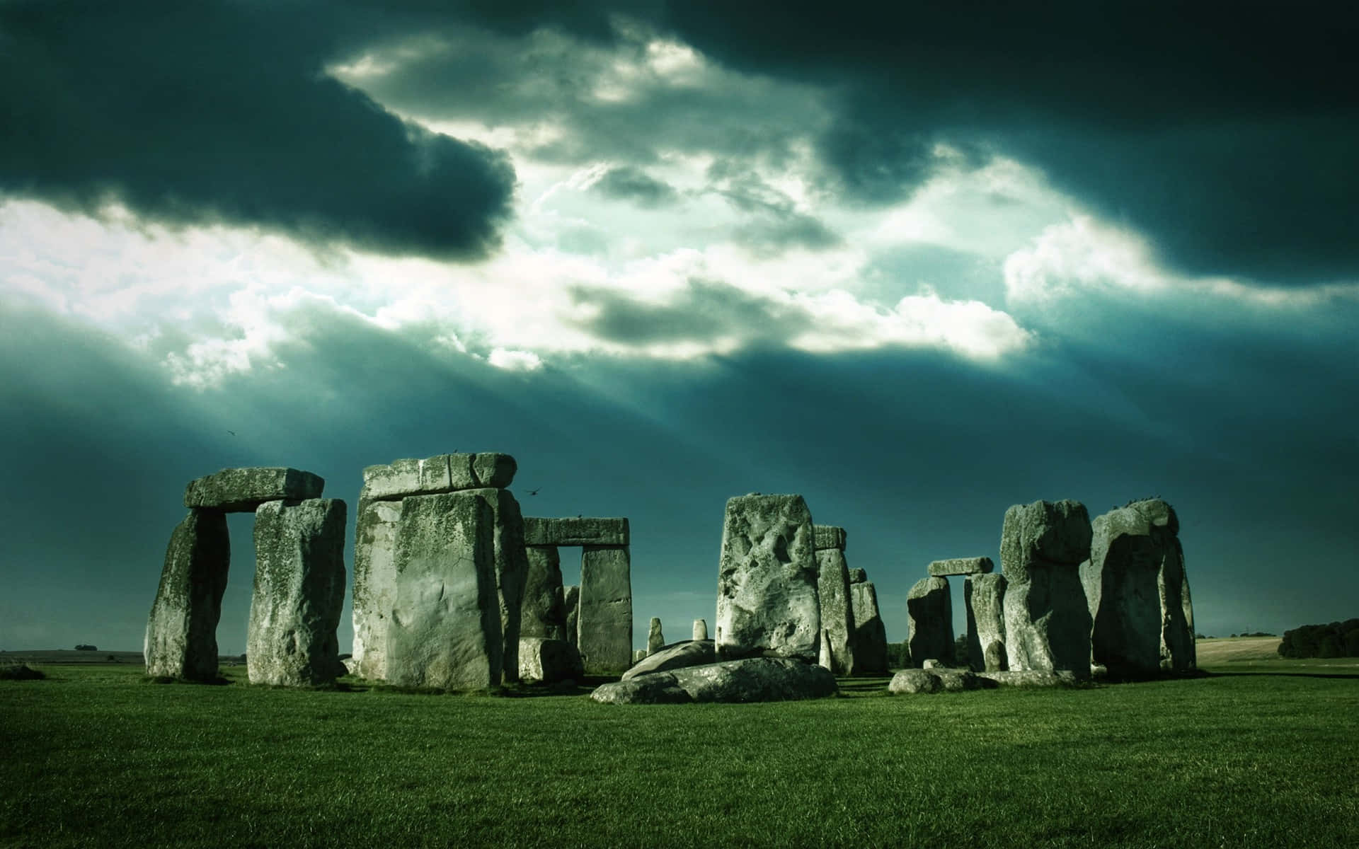 Vistamaestosa Del Famoso Stonehenge Storico In Inghilterra Sfondo