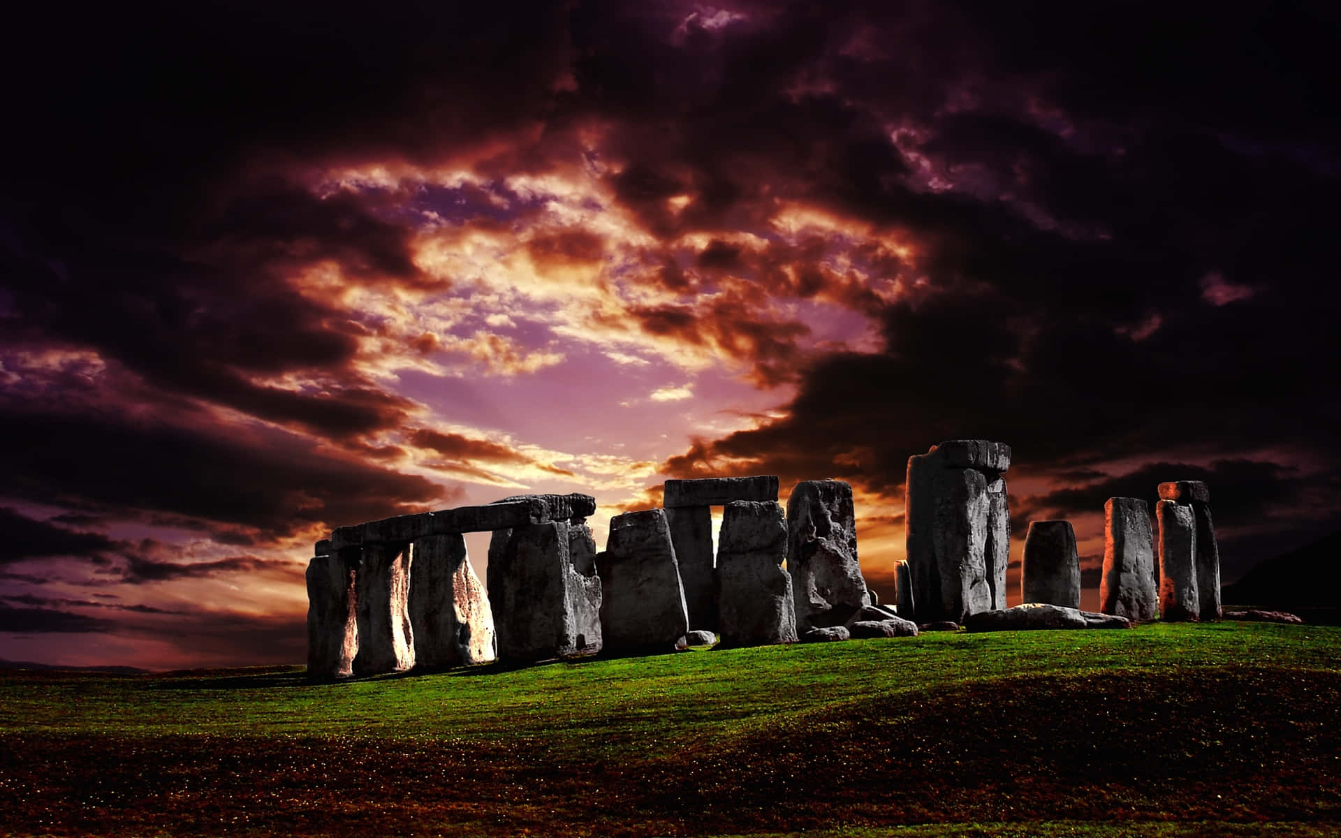 Stonehenge Under The Dark Clouds Picture