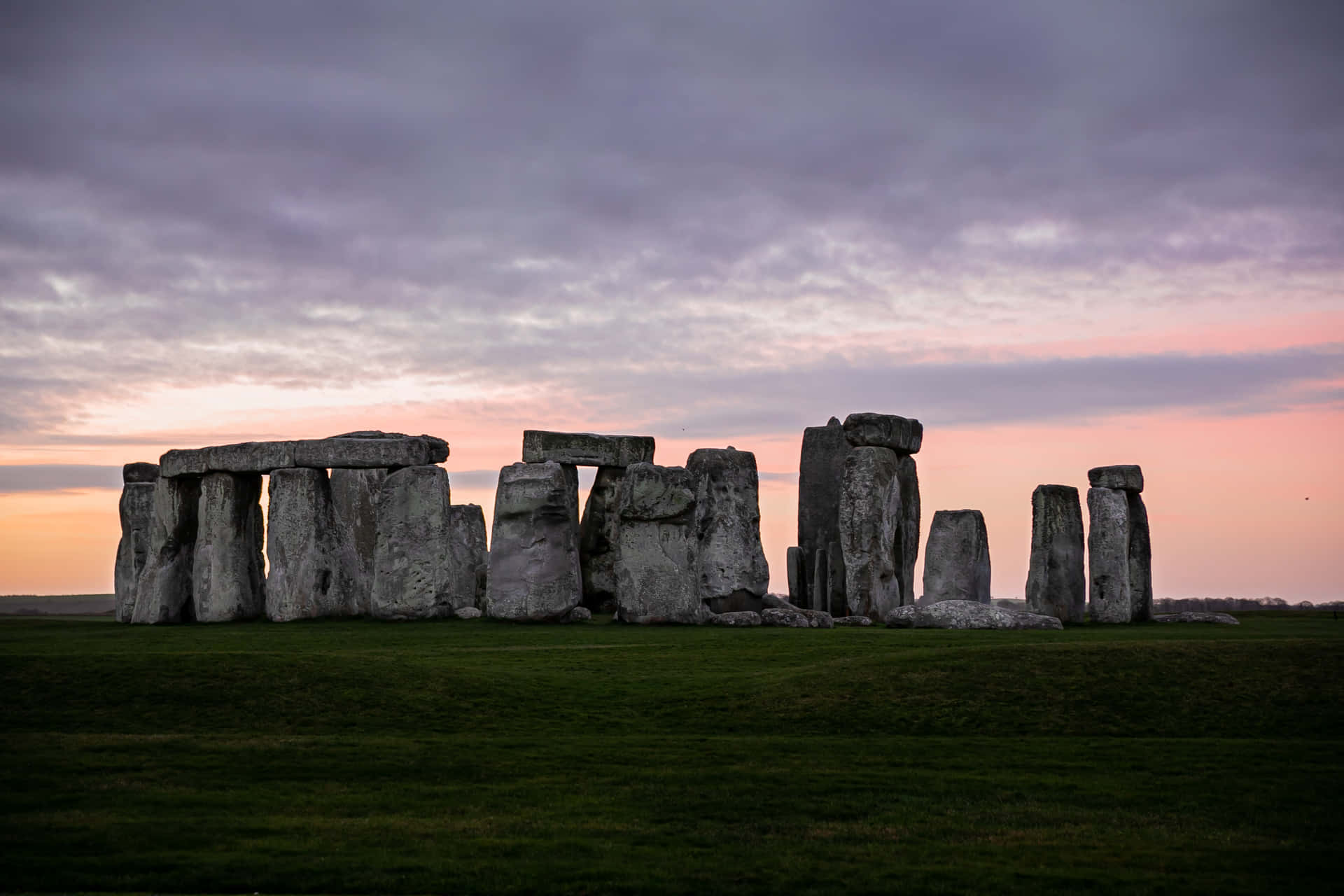 Stonehenge Under The Pastel Purple Clouds Picture