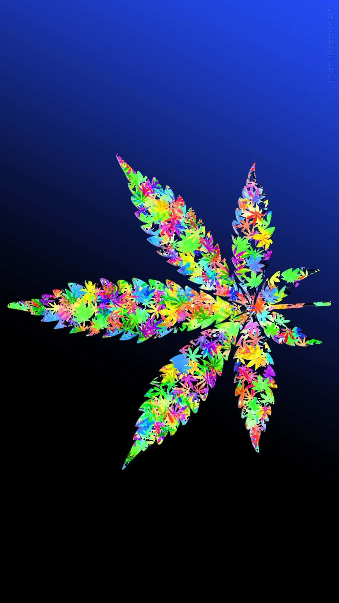 Wallpaperstoner Cannabis Blad Iphone-bakgrundsbild. Wallpaper