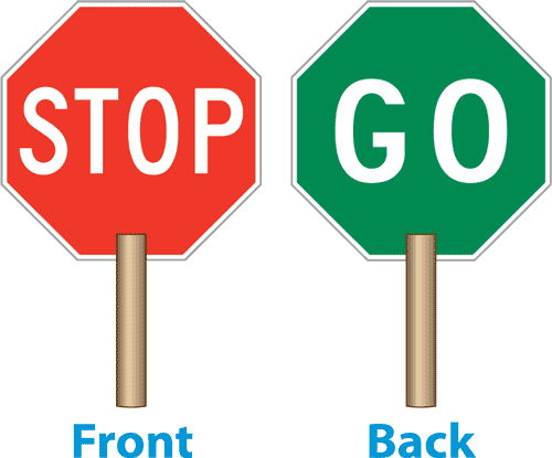 Stop Go Octagonal Signs PNG