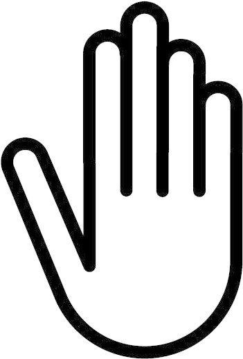 Stop Hand Sign Icon PNG