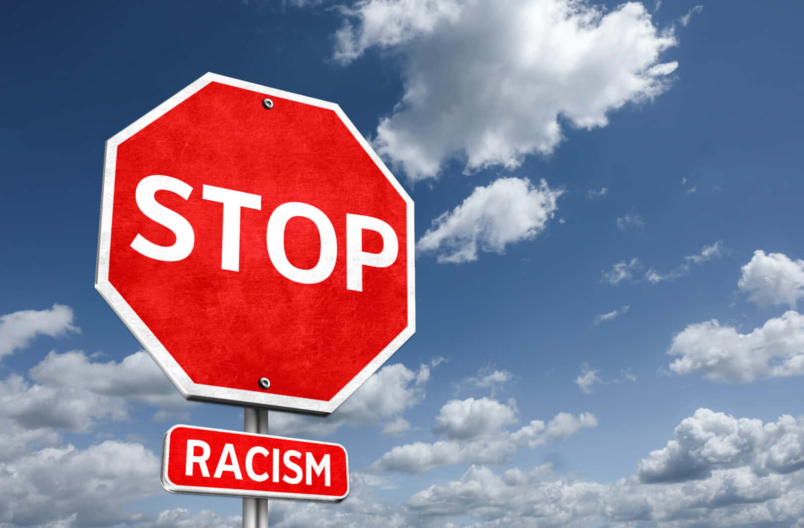 Stop Racism Road Sign Wallpaper