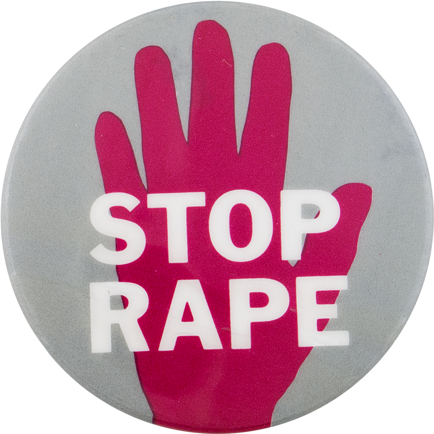 Stop Rape Awareness Badge PNG