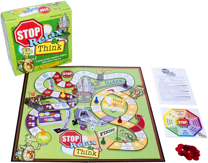 Stop Relax Think Board Game PNG