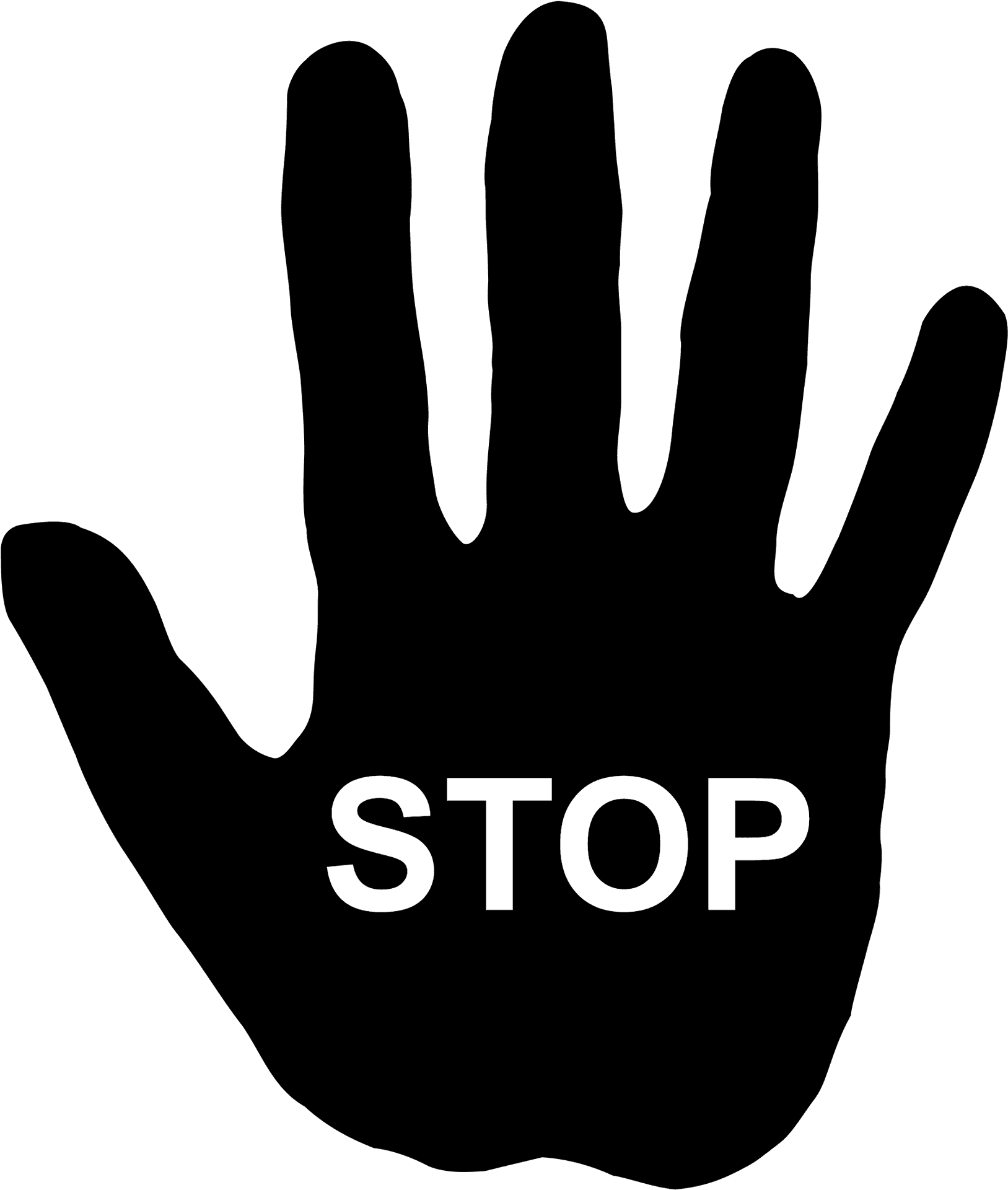 Stop Sign Hand Gesture PNG