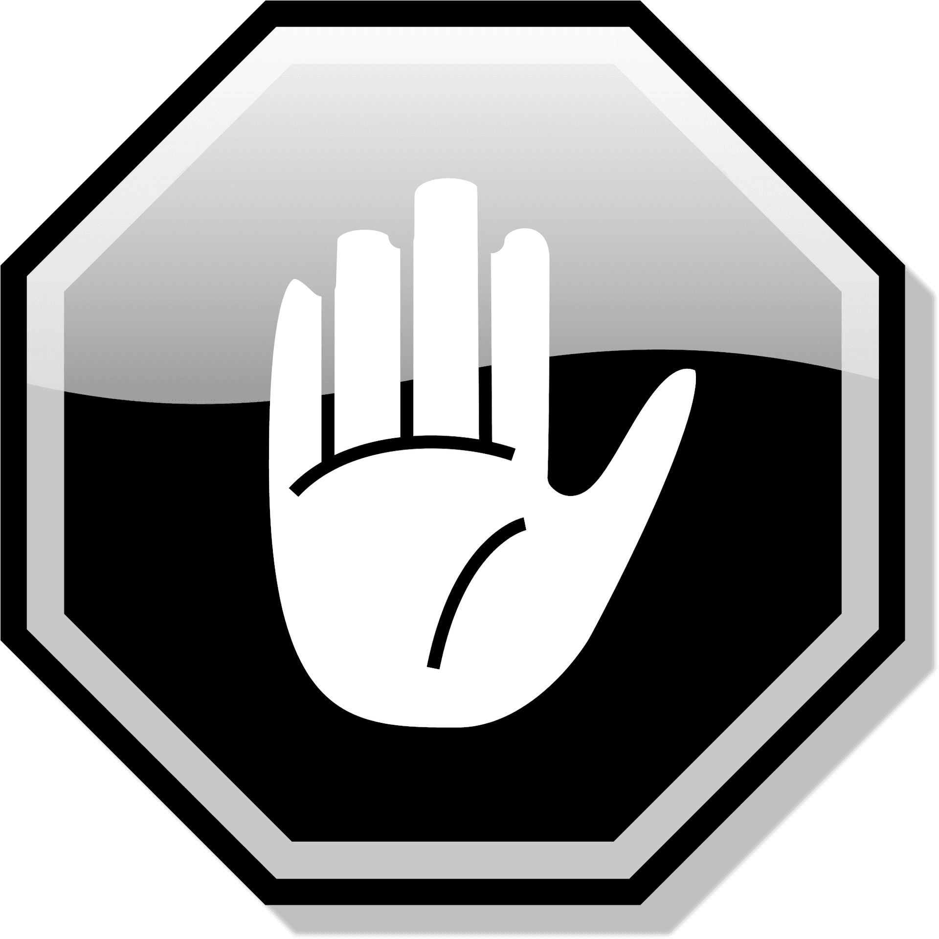 Stop Sign Hand Symbol PNG