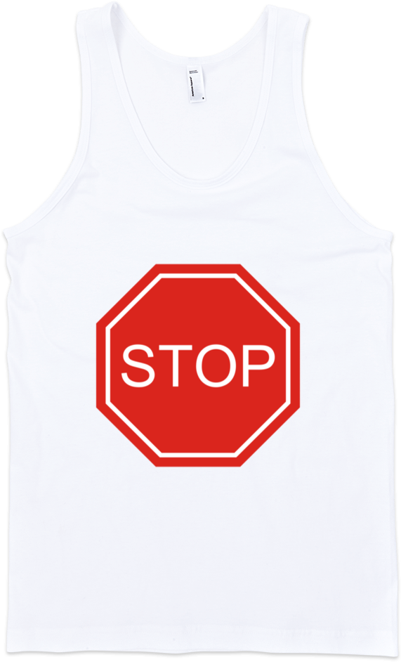 Stop Sign Tank Top Mockup PNG