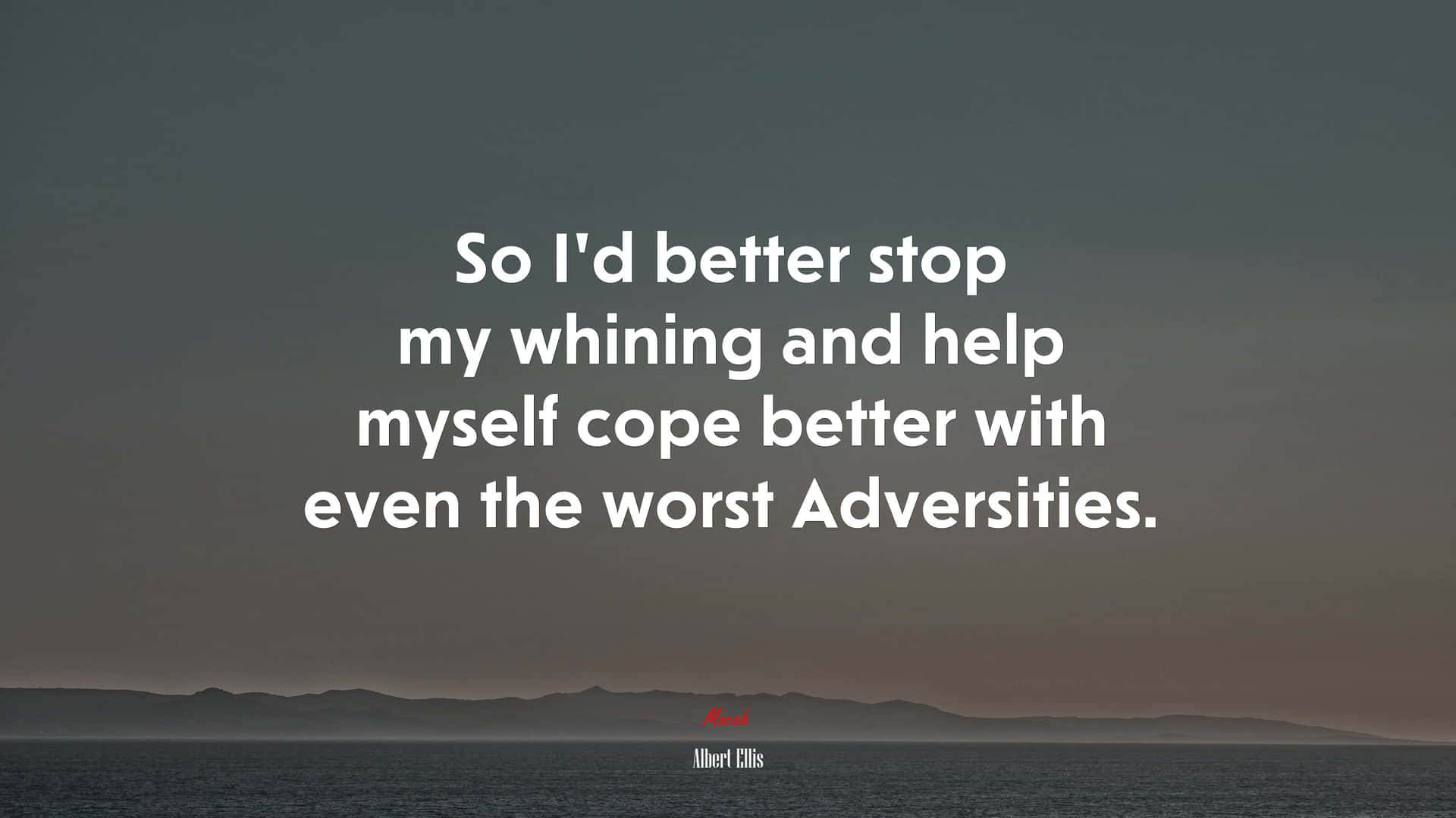 Stop Whining Adversity Quote Wallpaper