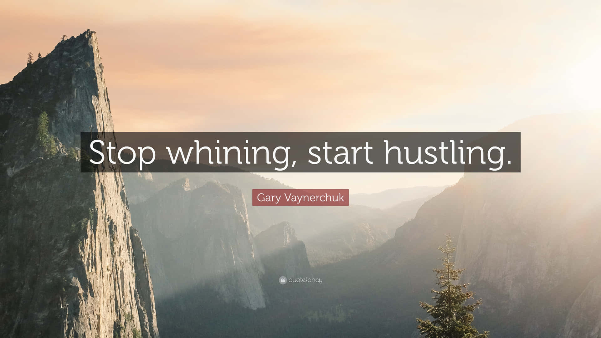 Stop Whining Start Hustling Quote Wallpaper
