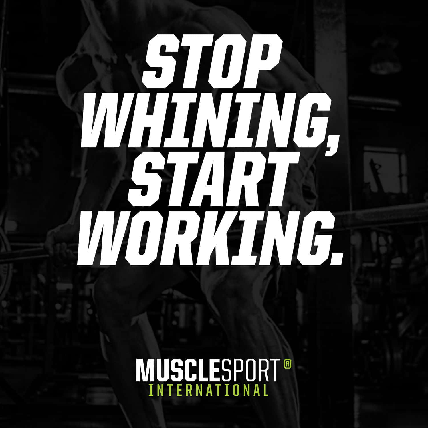 Stop Whining Start Working Fitness Motivation Wallpaper