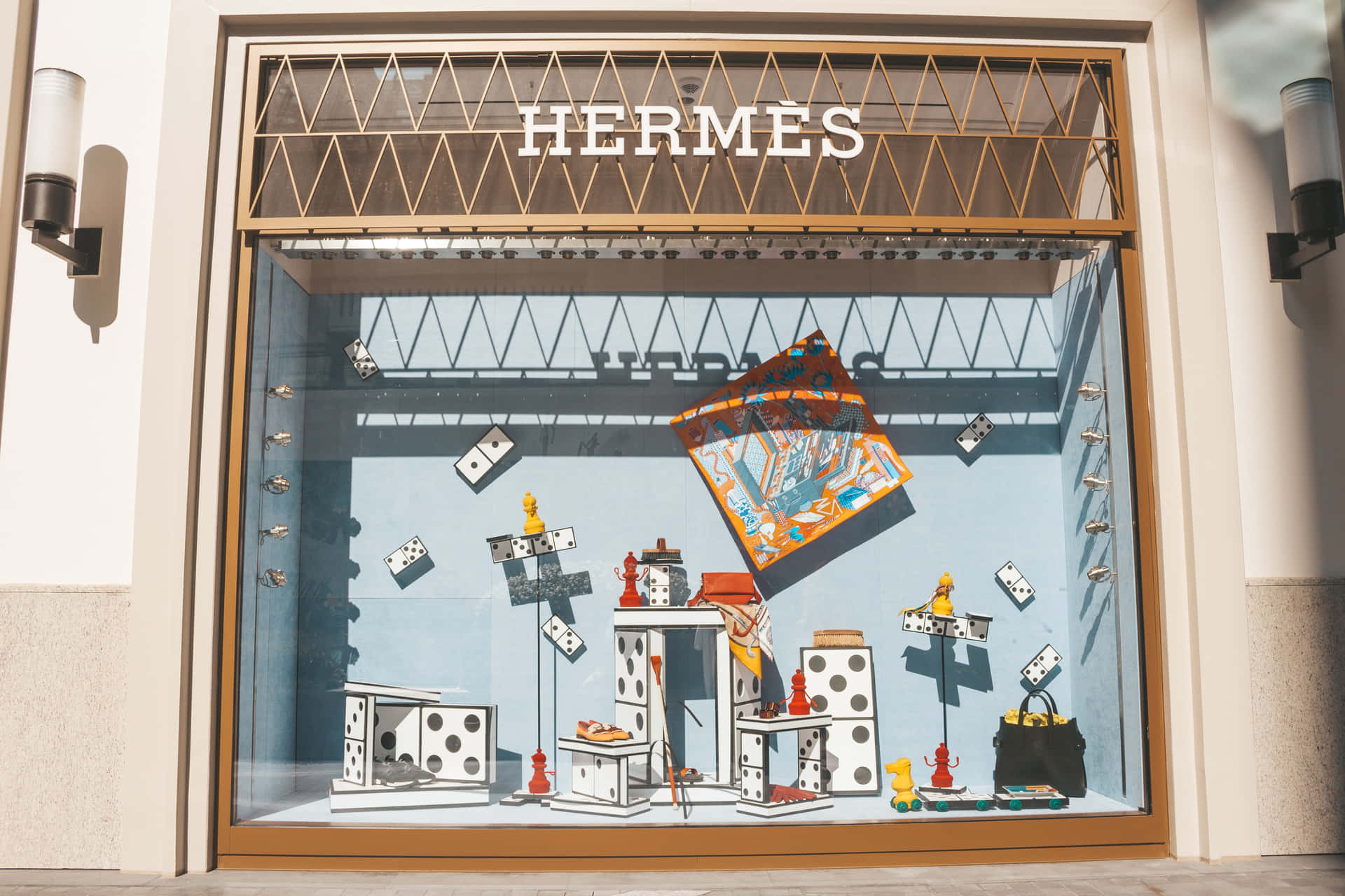 Hermes Store Window With A Display Of Toys