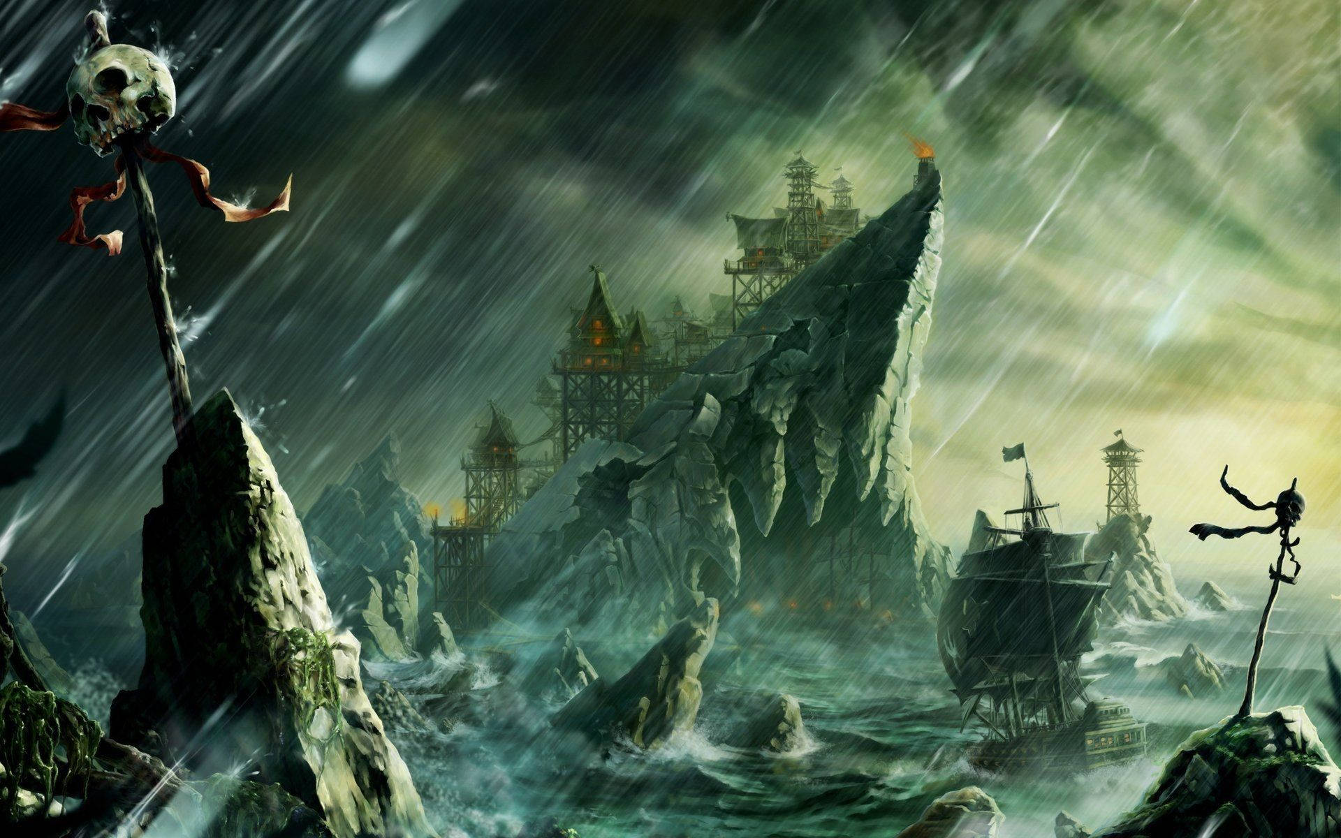 Storm In Norse Fantasy Wallpaper