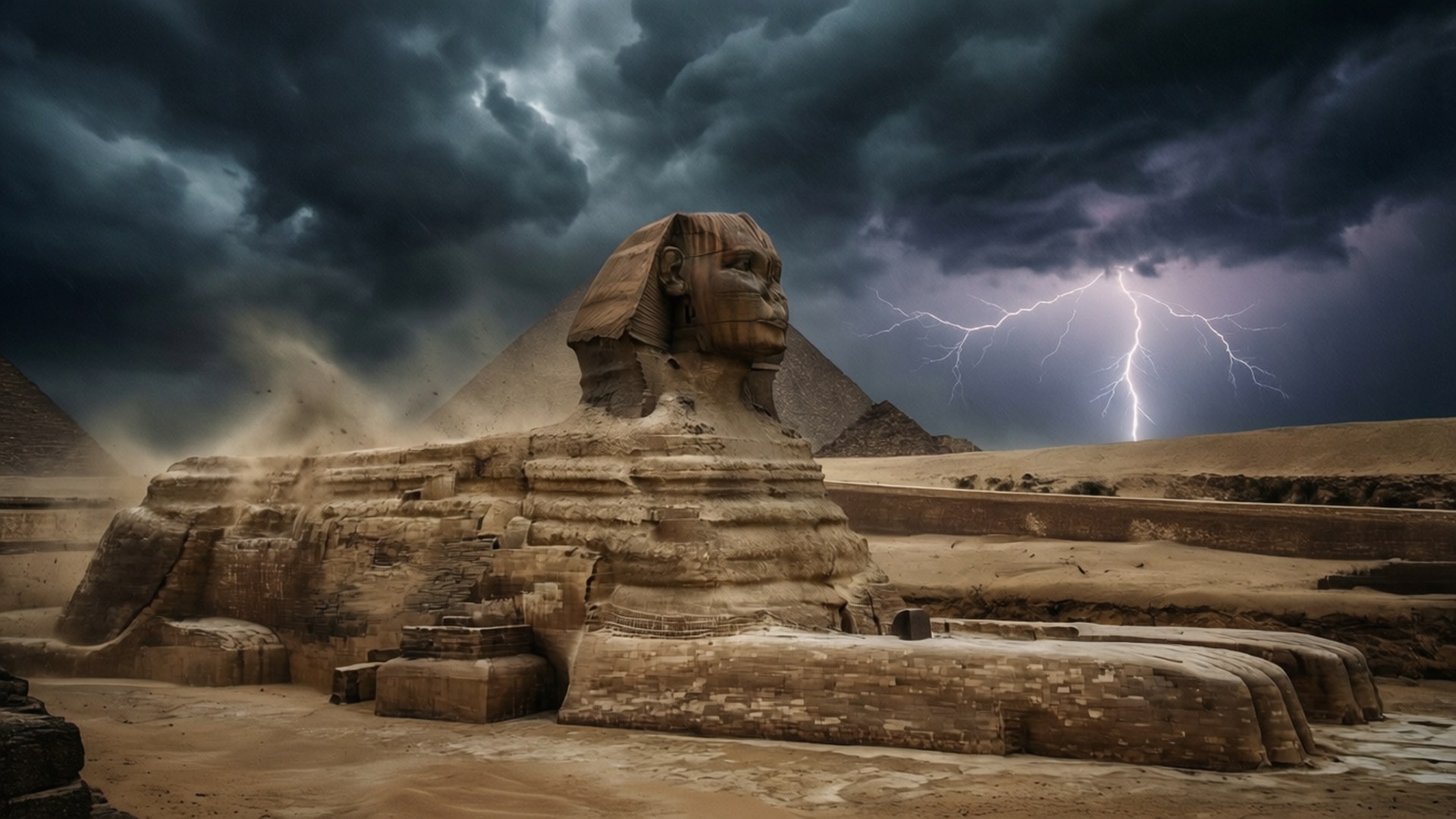 Storm Over Sphinx Papéis de Parede