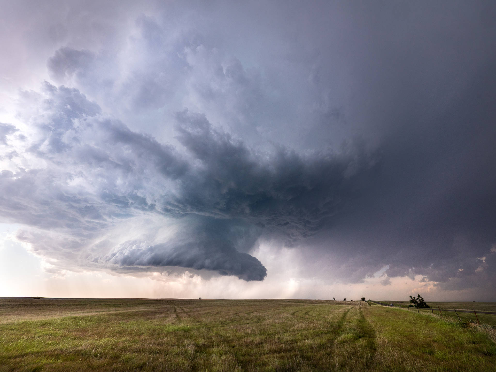 Tormenta,supercélula, Tornado, Oklahoma, Pradera. Fondo de pantalla