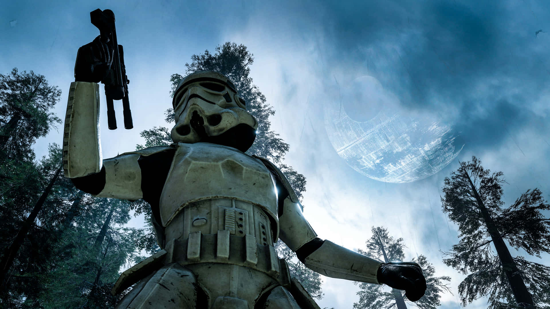 Stormtrooper_ Forest_ Patrol_ Death_ Star_ Background_4 K Wallpaper