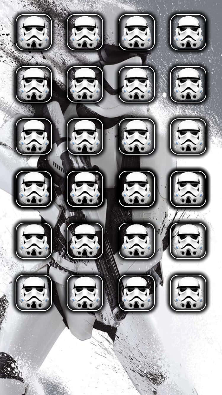 Stormtrooper Helmet Icons Background Wallpaper