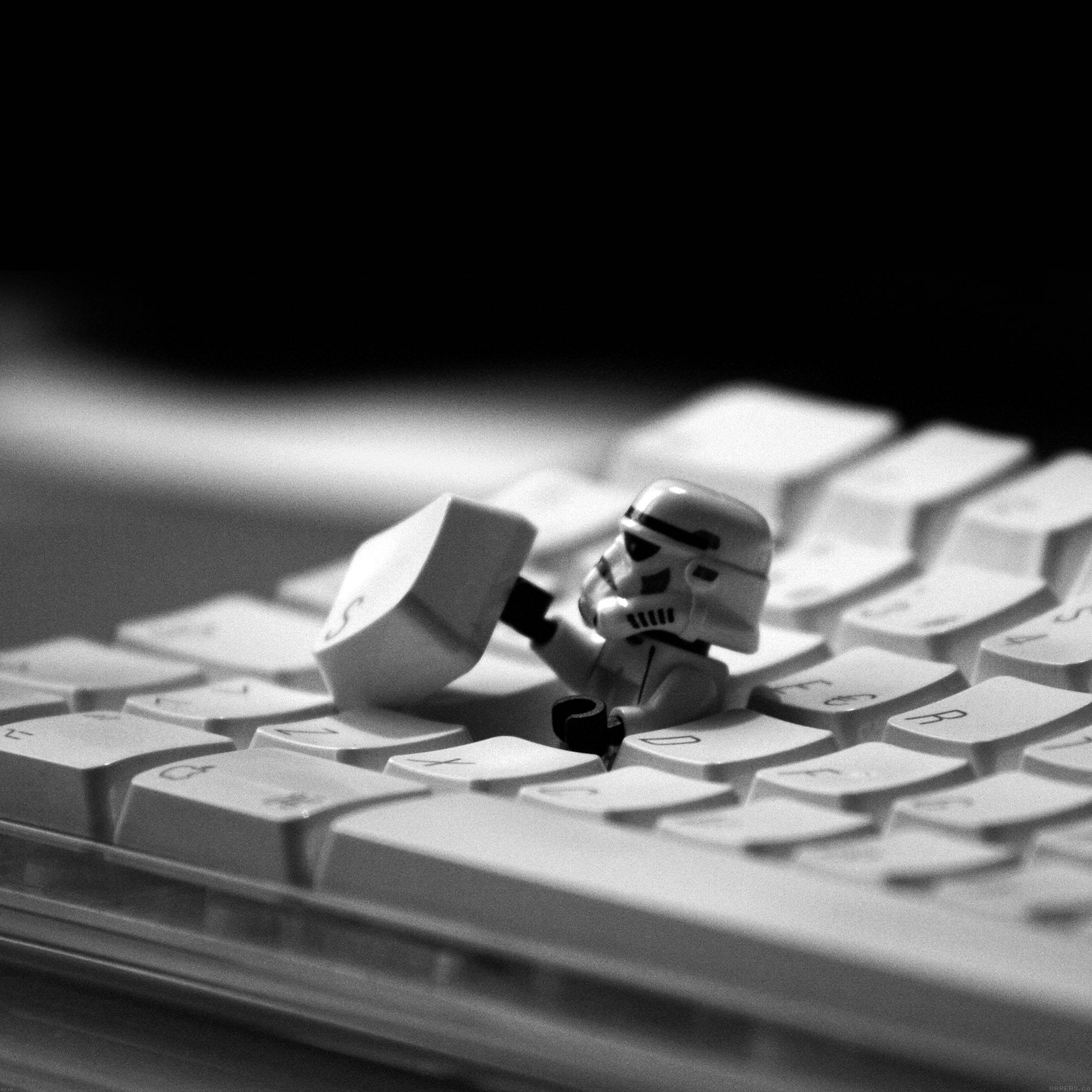Stormtrooper Inside Keyboard Star Wars Tablet Wallpaper