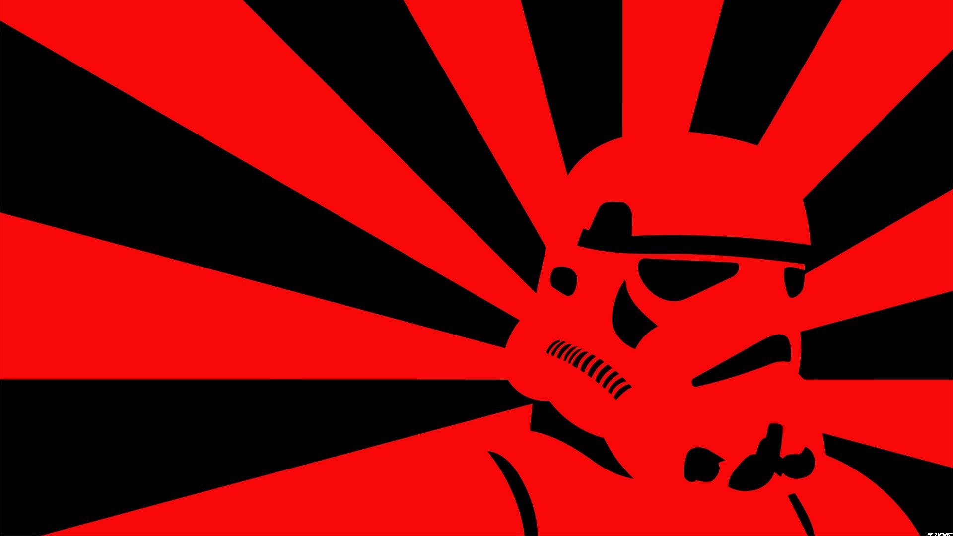 Stormtrooper Med Cool Røde Stråler Wallpaper