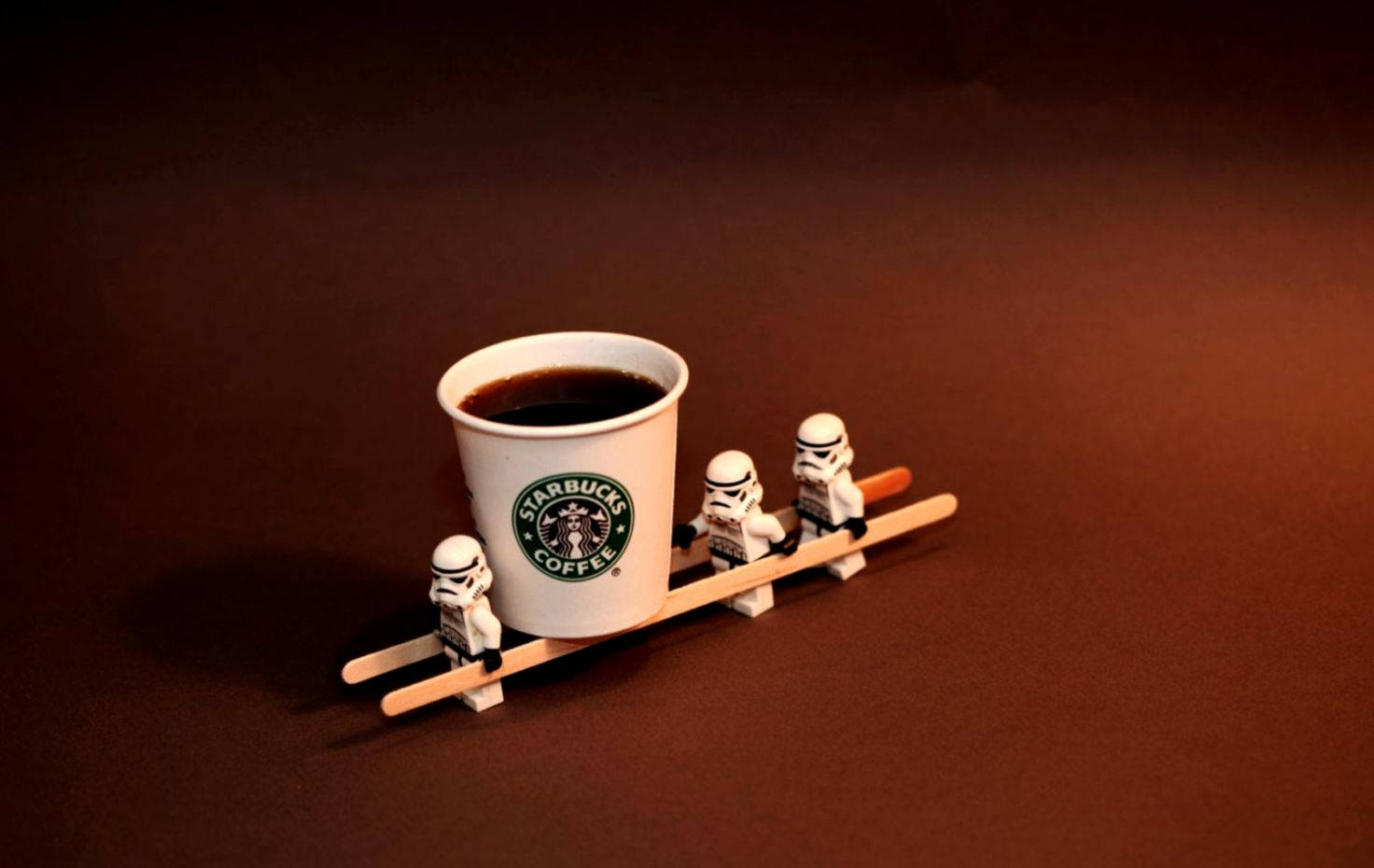 Stormtroopers With Starbucks Coffee Wallpaper