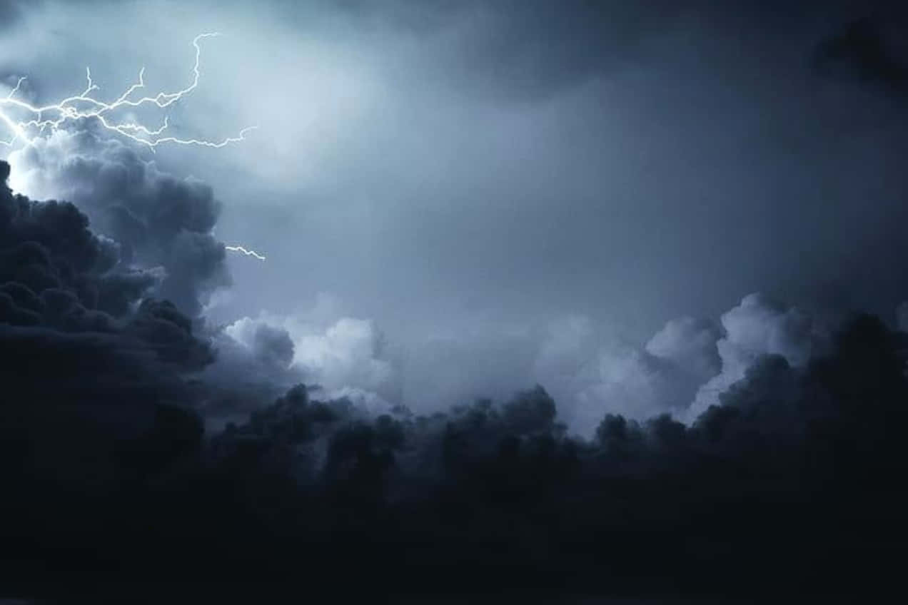 A vivid scene of a turbulent stormy sky