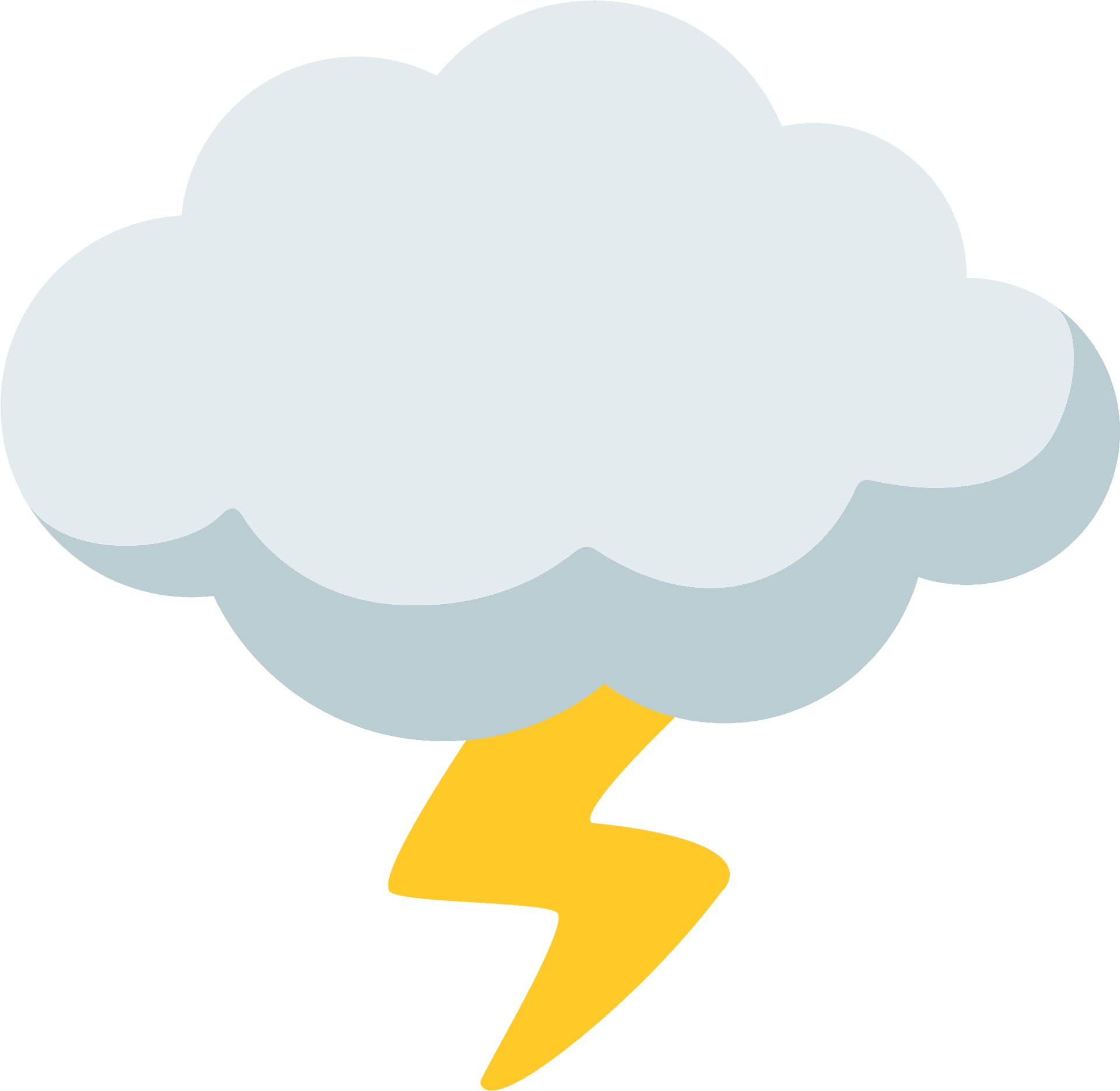 Stormy Cloud Lightning Clipart PNG